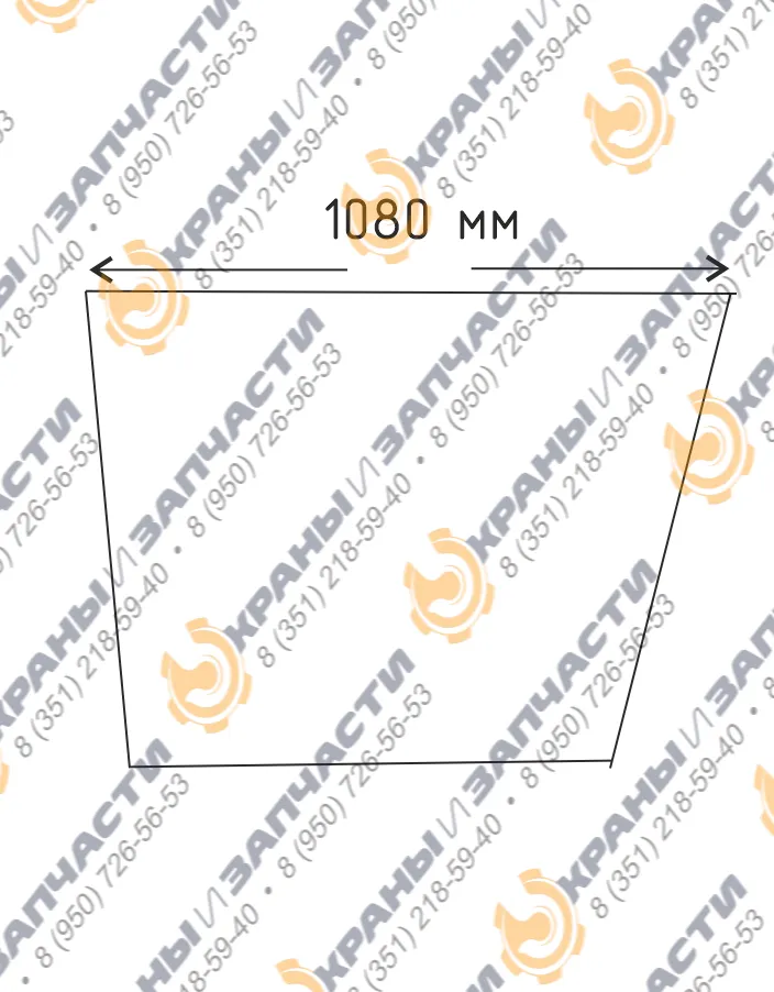 Окно лобовое 1080×900, кран 10‑А5‑22,5‑5 У1