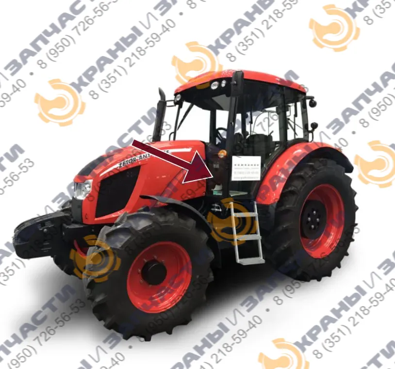 Стекло переднее нижнее левое Zetor 4135F 505x403,  05.10.502