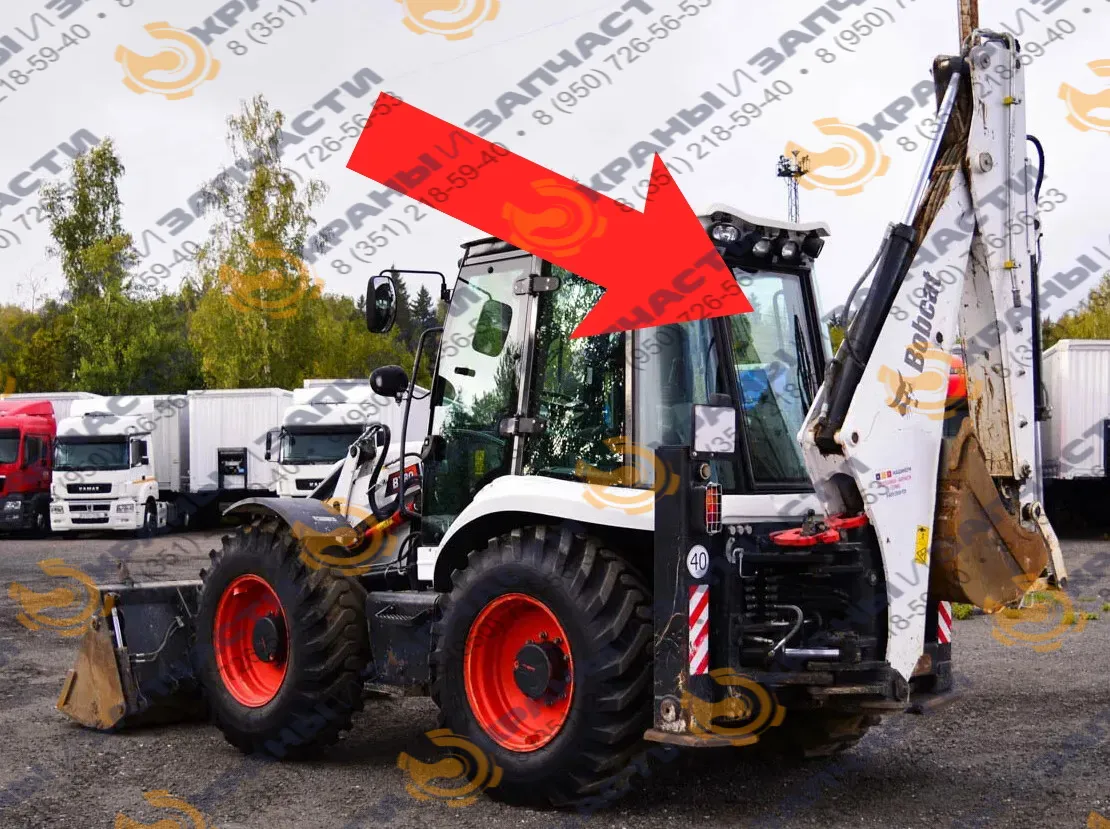 Стекло заднее (закаленное) для экскаватора-погрузчика Bobcat B700, 730, 750, 780