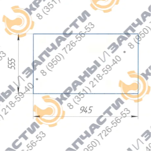 Стекло кабины 555х945 Триплекс мостового крана Q-30/5
