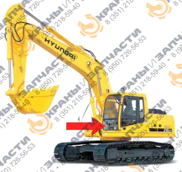 Стекло лобовое нижнее (триплекс) 71Q6-02711 для экскаватора Нуundai Robeх 210lc-9, 260lc-9, 290lc-9, 300lc-9, 330lc-9, 450lc-9, 480lc-9