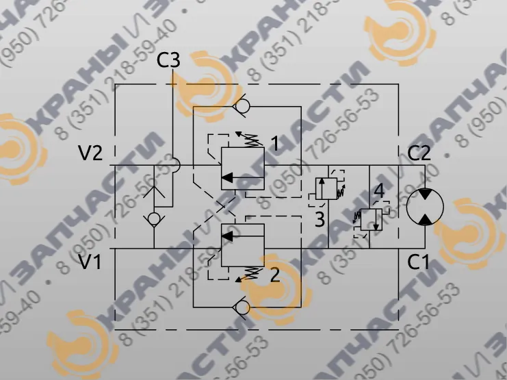 Двухсторонний балансировочный клапан B070481.33.00 HBS - чертеж 1