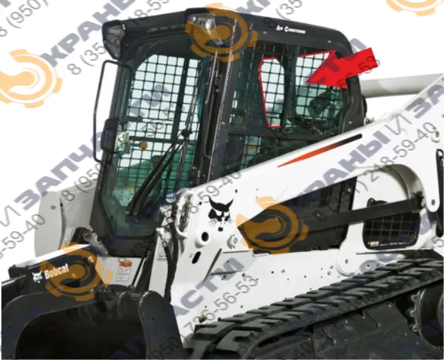 Стекло заднее Bobcat T650, T650H, T770 без отверстий