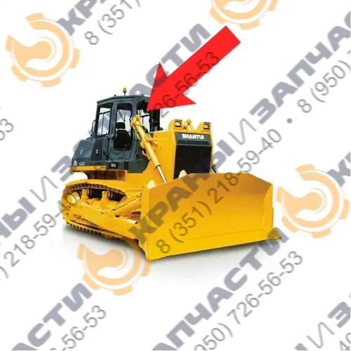 Стекло лобовое (закаленное) для бульдозера Shantui SD23