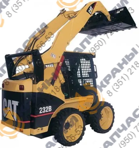 Стекло лобовое среднее с шелкографией (закаленное) для мини-погрузчика Caterpillar 216B, 226B, 232B, 236B Series 2