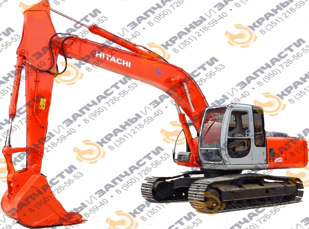 Стекло лобовое верхнее (закаленное) для экскаватора Hitachi EX100, 120, 200, 300-5