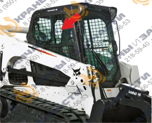 Стекло боковое верхнее неподвижное Bobcat T650, T650H, T770