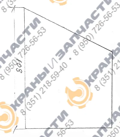 Стекло боковое кабины Д33-170.500.008 для ж/д кранов КДЭ, КЖДЭ, КЖ