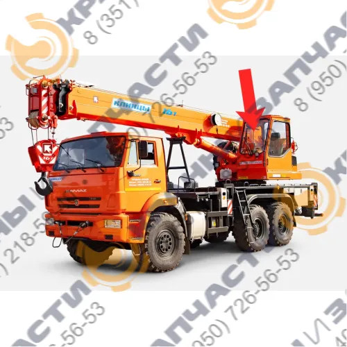 Стекло лобовое (980х735) для автокранов Клинцы КС-35719, КС-45719, КС-55713, КС-65713