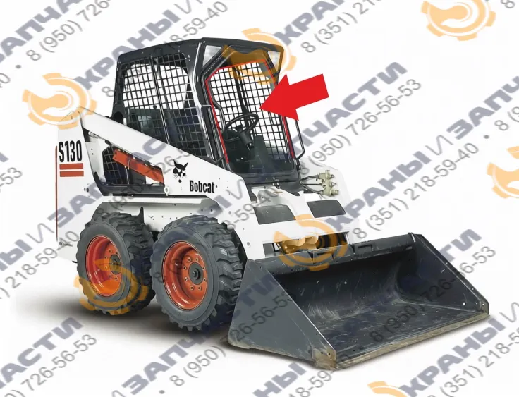 Стекло боковое 6691001 Bobcat лев/прав неподвижное Bobcat S130–S330