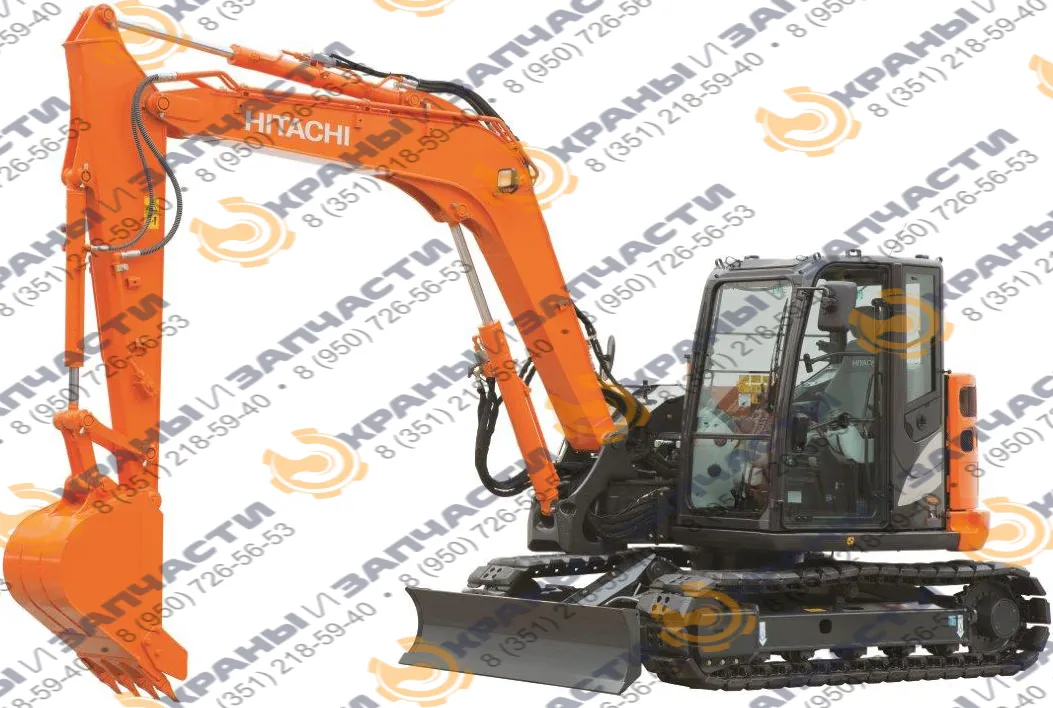 Стекло кузовное правое возле стрелы (закаленное) для экскаватора Hitachi Zaxis ZX70, 75lc