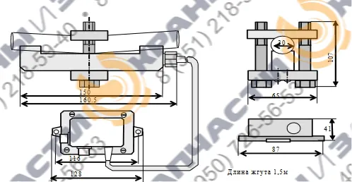 Датчик усилия цифровой ДУЦ для ОНК-160М - чертеж 1