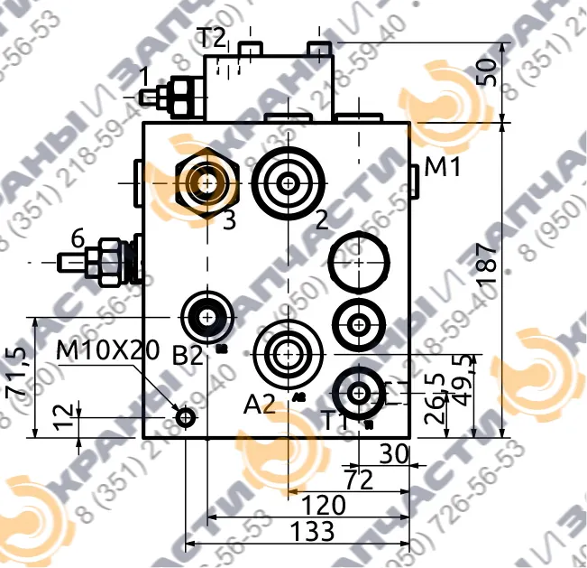 Многофункциональный блок мусоровоза A600050.29.00 HBS - чертеж 4