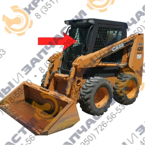 Стекло лобовое (закаленное) 87722341;87661189 для мини-погрузчика Case 410, 430