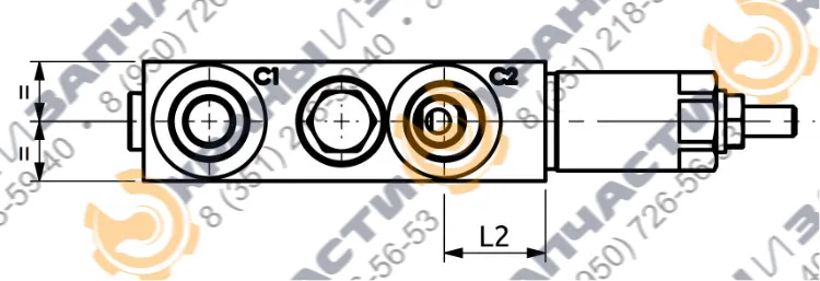 Односторонний балансировочный клапан A060600.01.00 HBS - чертеж 2