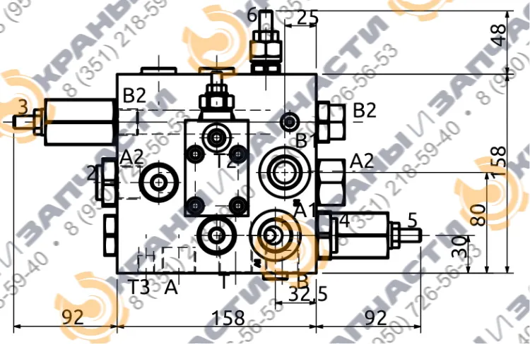 Многофункциональный блок мусоровоза A600050.29.00 HBS - чертеж 2