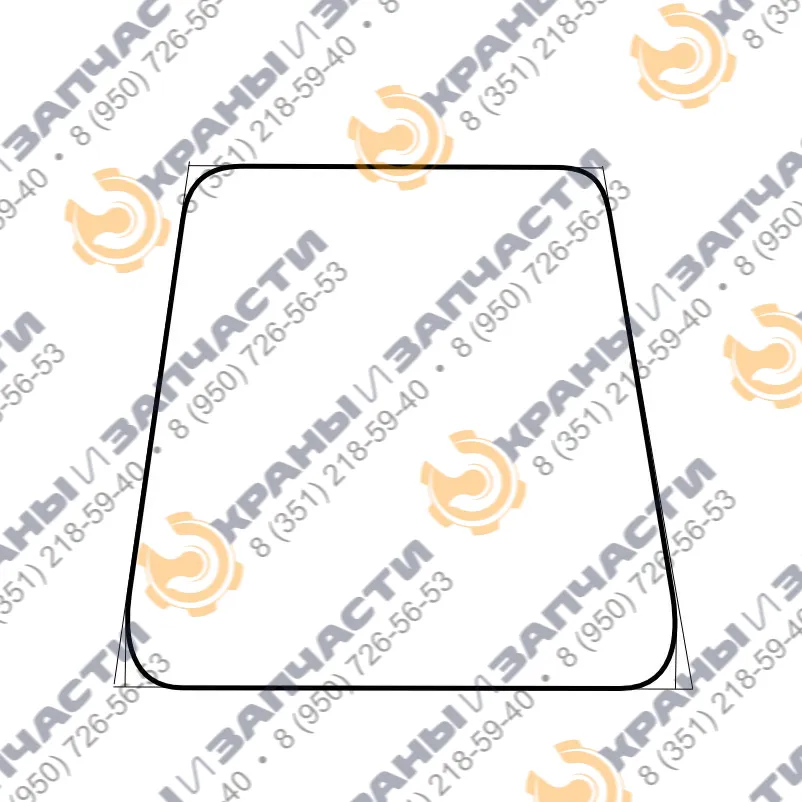 Стекло кабины 820х850 мостового крана Q=2,5, Q=5