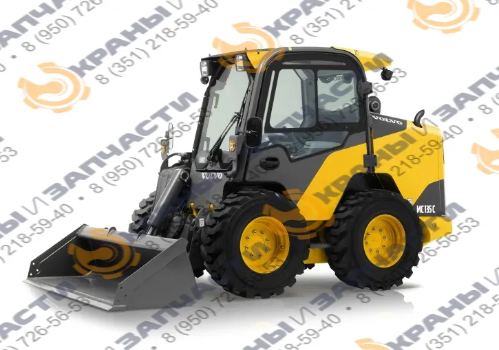 Стекло - форточка левая дверная подвижная, маленький вырез (закаленное) для мини-погрузчика Volvo MC135C, MC110C, MC115C