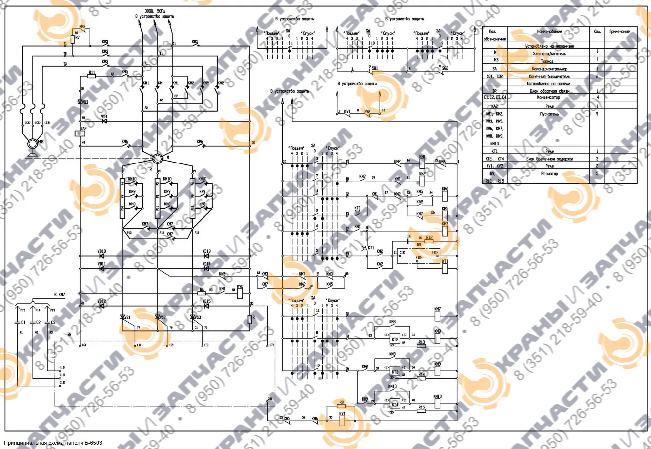 Панель крановая Б-6503-3877У3 ИРАК 656.161.025-17 - чертеж 1
