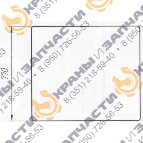 Стекло сталенит тонированое с антибликовым покрытием (810x770) для мостового крана литейного 10-А5-22,5-5 У1