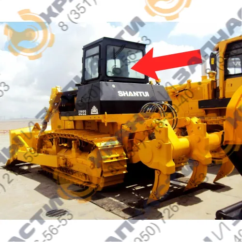 Стекло заднее (закаленное) 16Y-56C 004К для бульдозера Shantui SD22