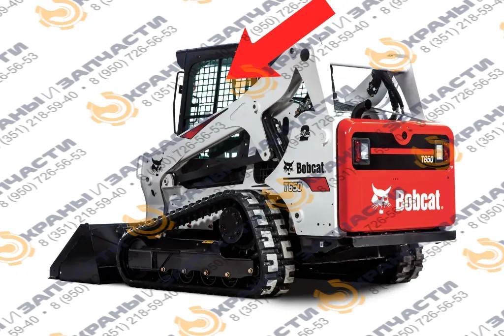 Стекло боковое верхнее левое / правое неподвижное (закаленное) 7266739 для мини-погрузчика Bobcat T650, T650H, T770