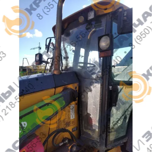 Стекло дверное левое верхние (закаленное) для экскаватора-погрузчика John Deere 325К