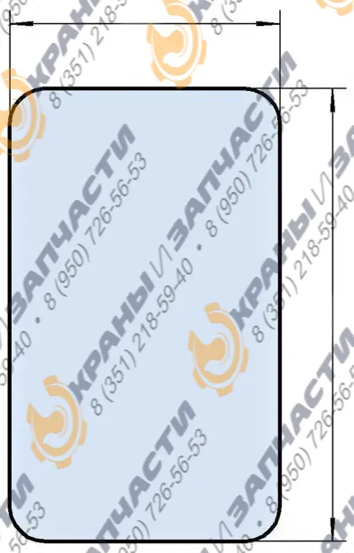 Стекло бортовое левое 533А-81-109/1-1СБ для погрузчиков МКСМ 800-А (в сборе) 1055х825