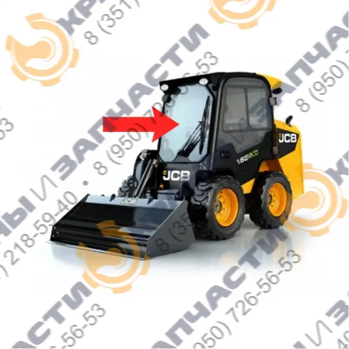 Стекло лобовое триплекс мини-погрузчика JCB EcoRobot 155, 255, 260