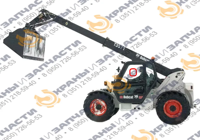 Стекло лобовое 6908790 (1055х1000-1) для мини-погрузчиков Bobcat T2250, T3571, T40140, T40170, T35100