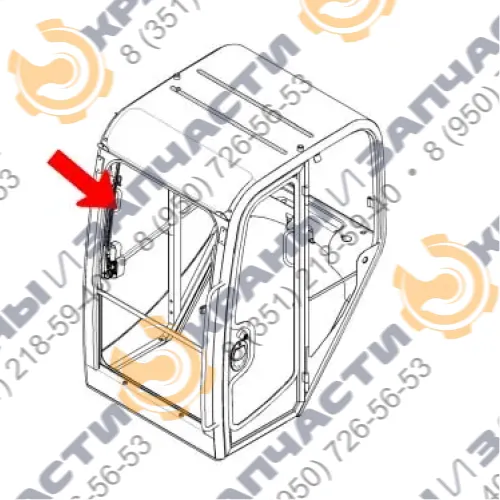  Стекло лобовое 3701501 для экскаватора Caterpillar CAT 301.4C
