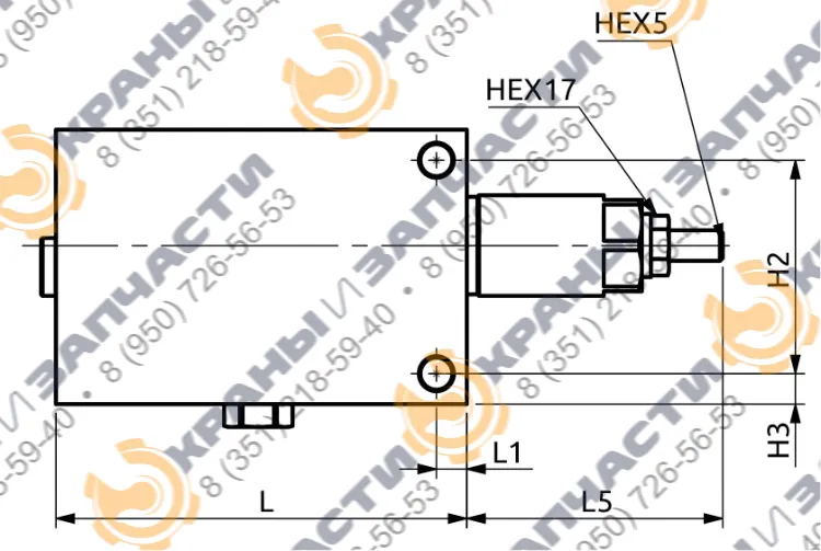 Односторонний балансировочный клапан A060600.01.00 HBS - чертеж 4
