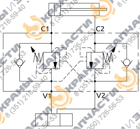 Двухсторонний балансировочный клапан B070600.01.00 HBS - чертеж 1