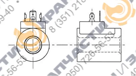 Катушка 12V 25.125.101 Flucom - чертеж 1