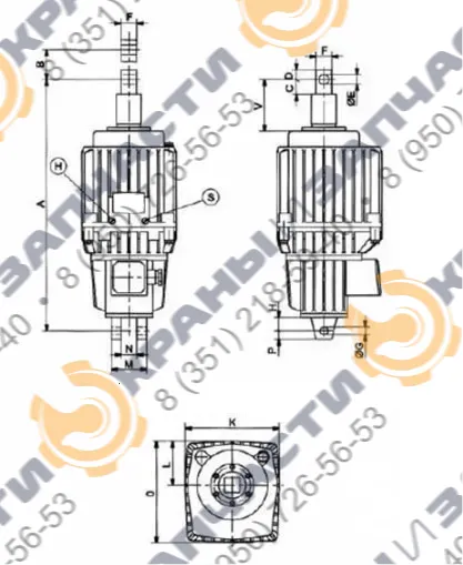 Гидротолкатель ТЭ-200 У2 ТУ 3458-001-91328404-2011 - чертеж 1