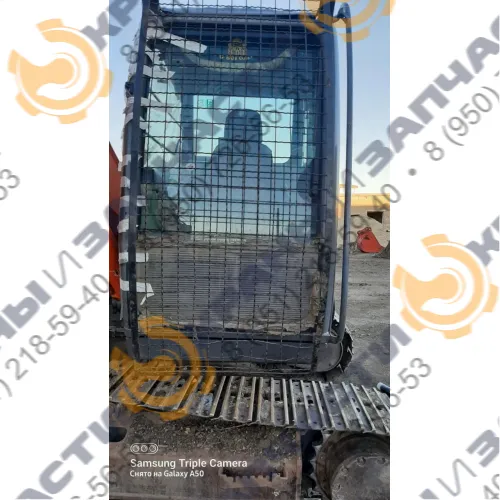 Стекло лобовое верхнее с шелкографией (триплекс) 4602562 для экскаватора Hitachi Zaxis ZX130, 140, 160, 180, 225, W1