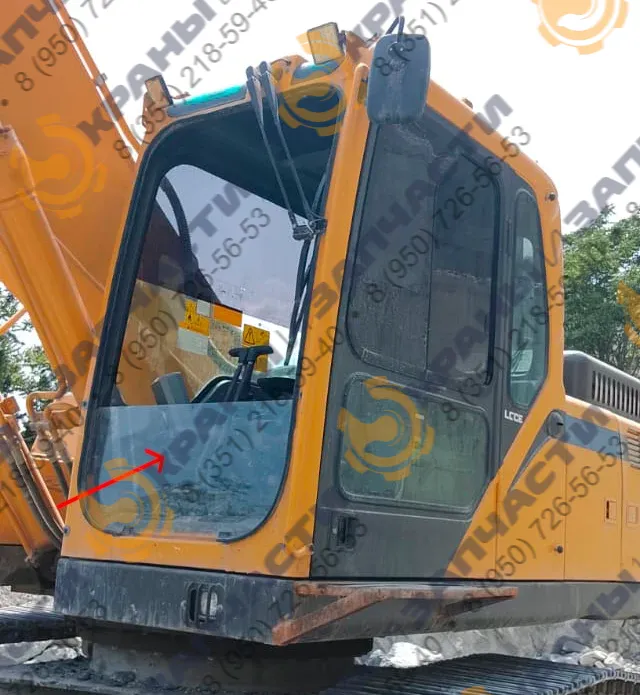 Стекло лобовое нижнее экскаватора Sdlg(LGCE) LG6210E, LG6250E, E6255F