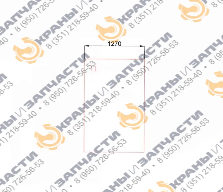 Переднее стекло 1270mm кабины оператора палубного крана