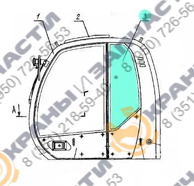 Стекло боковое левое 312-20-02.00.001 1184х431 экскаватора ЕК-12, ЕК-14, ЕК-18, ЕК-20, ЕТ-14, ЕТ-16, ЕТ-18, ЕТ-25