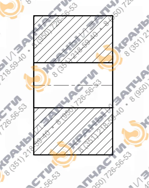 Ролик грузовой лебёдки башенного крана КБМ-401П.04.01.009 Ржевский крановый завод - чертеж 1