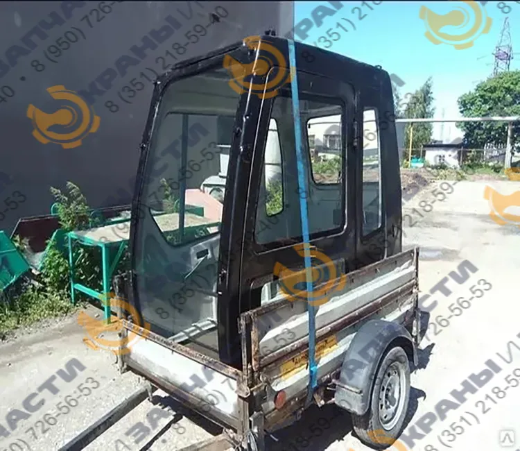 Стекло боковое триплекс неподвижное с вырезом из 3 частей 1245Х905-1 (1245х905) для автокрана Клинцы (новая кабина)