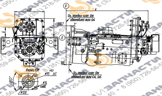 Коробка отбора мощности МП23-4206010-14