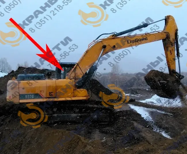 Стекло кузовное правое экскаватора LiuGong 933e