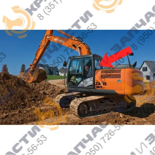 Стекло заднее (закаленное) 4651656 для экскаватора Hitachi Zaxis ZX 180, 200, 210, 240, 250, 270, 280, 300, 330, 350, 400, 470LC-3, LCN-3