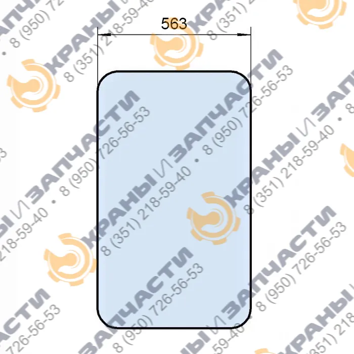 Стекло боковое Т30.45.151 797х563 трактора АГРОМАШ Т-25