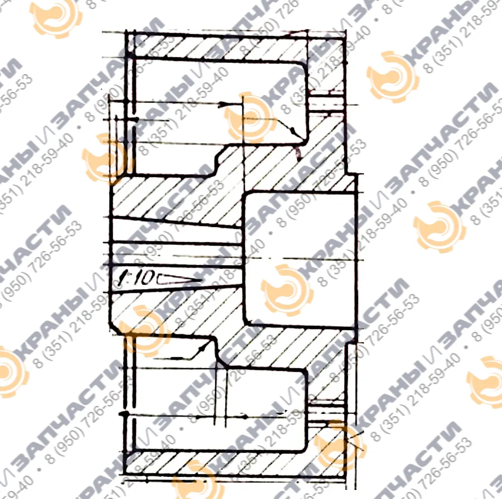 Шкив 525-3096 d=200 хода крана ККС-10 Бурейский механический завод