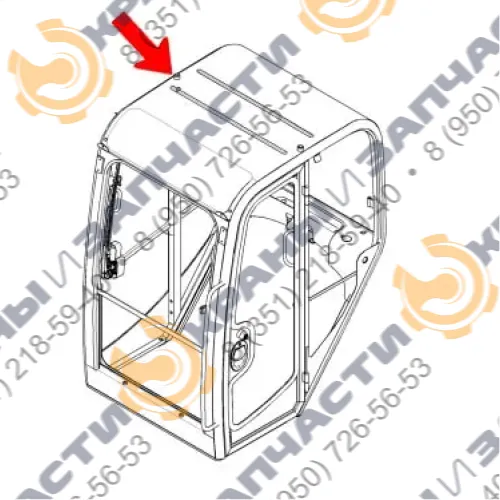 Стекло правое заднее 3701498 для экскаватора Caterpillar CAT 301.4C