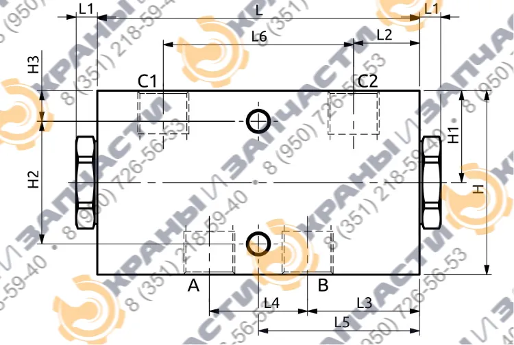 Клапан одностороннего действия A050351.04.00 HBS - чертеж 2