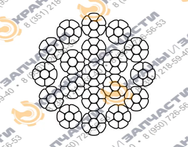 Канат светлый A4ALC 19хK7LR; Ø8; EN 12385-4-2000