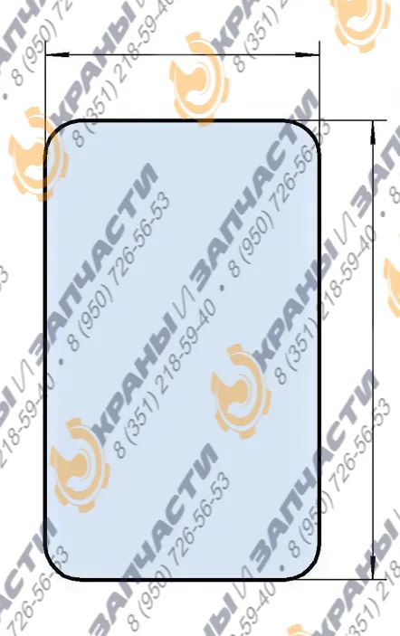 Стекло заднее нижнее 80.45.443  620х372 Агромаш 80ТК/90ТГ
